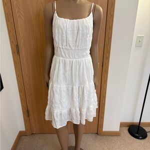 White Gauze spaghetti strap dress
